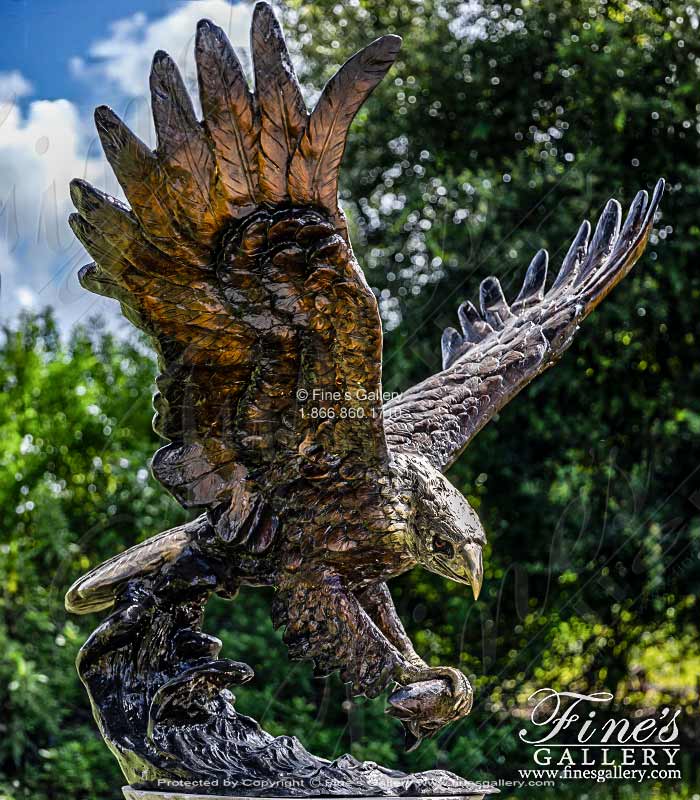 Life Size Bronze Eagle with Brilliant Finish