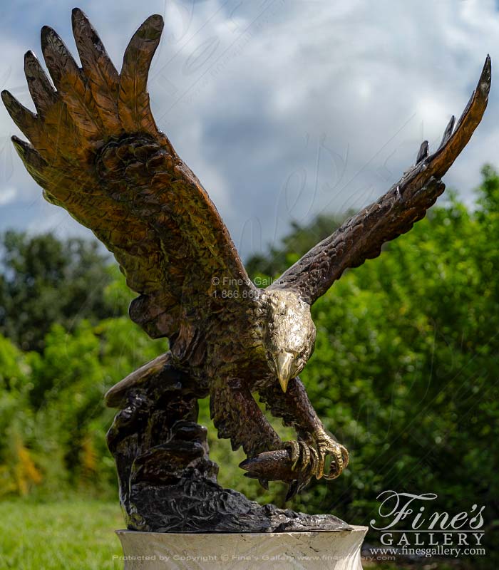 Life Size Bronze Eagle with Brilliant Finish