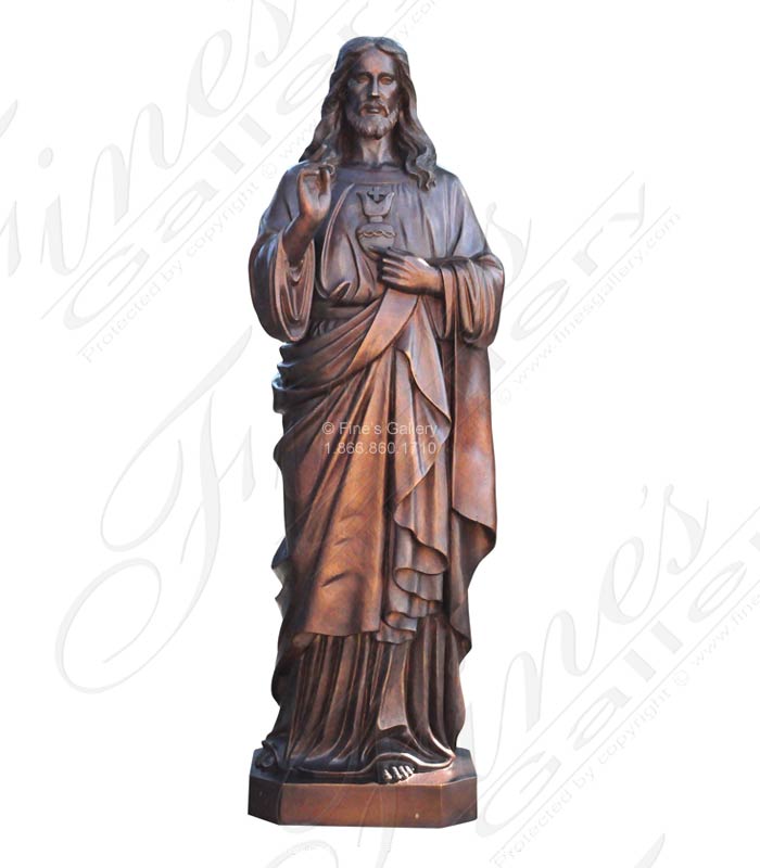 48 Inch Sacred Heart of Jesus Statue in Bronze