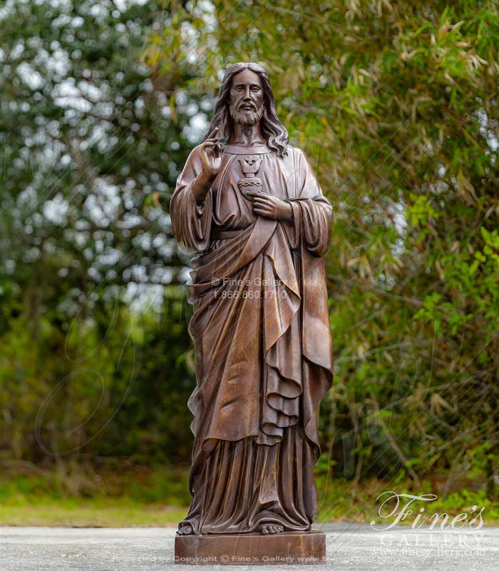 48 Inch Sacred Heart of Jesus Statue in Bronze