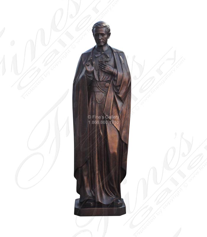 A 48 Inch Tall St John Neumann in Bronze