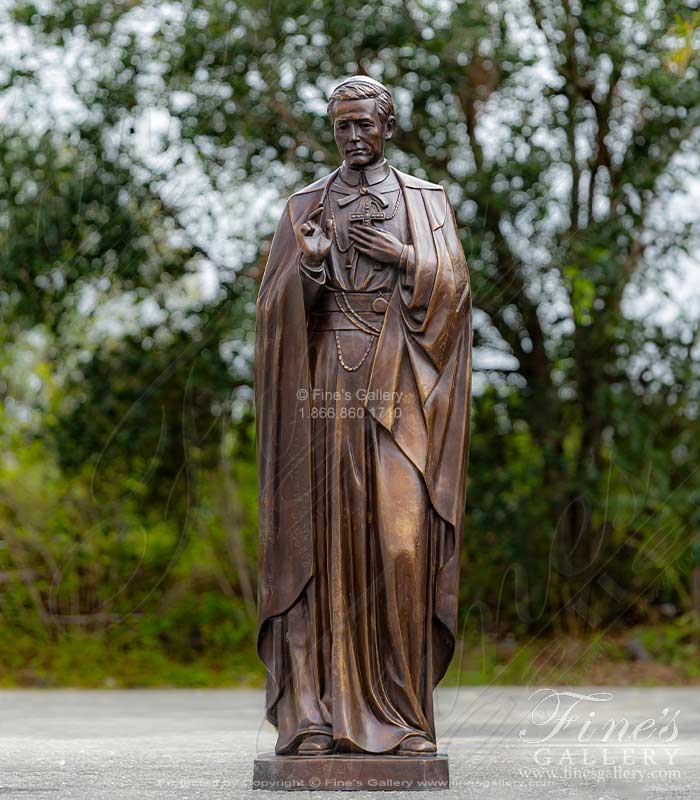 A 48 Inch Tall St John Neumann in Bronze