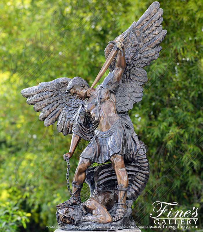 Life Size St Michael Statue in Bronze