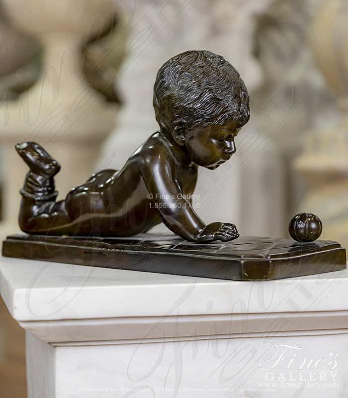 Bronze Baby Statue ( vintage )