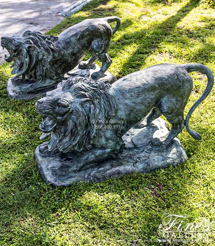 Guardian Lion Statues in Museum Quality Bronze