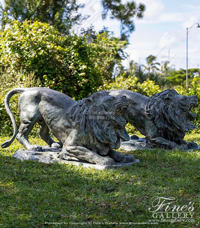 Guardian Lion Statues in Museum Quality Bronze