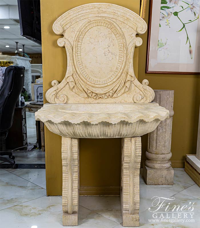 A Vanity Sink In Egyptian Cream Marble