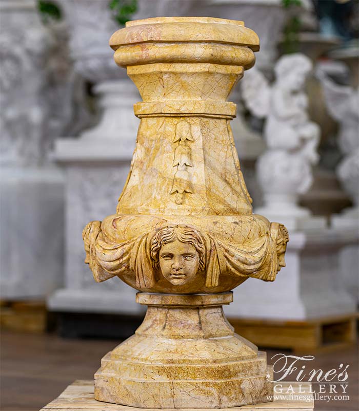 Rose Color Marble Column Base