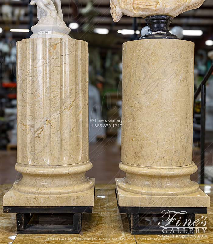 Pedestal in Royal Cream Marble