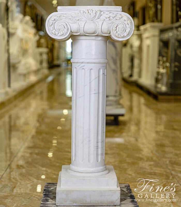 Ionic Pedestal in Statuary Marble