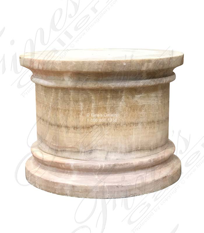 A Round Pedestal in Honey Onyx