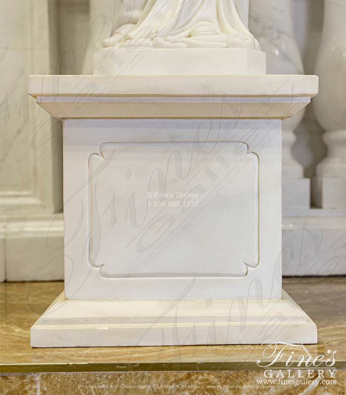 Art Pedestal in Statuary Marble