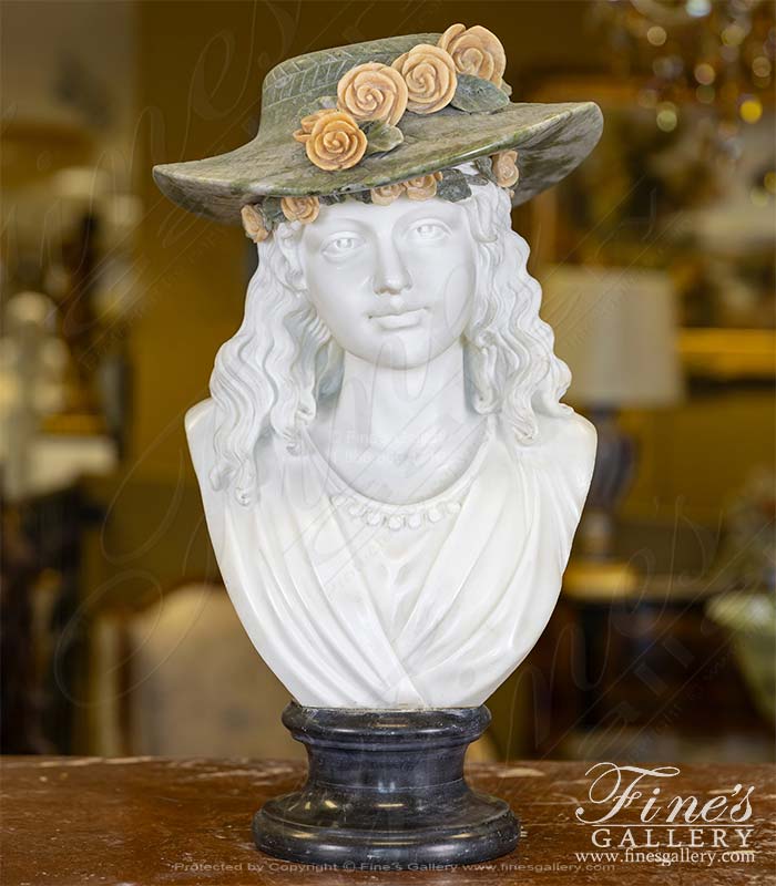 Rose Beuret Hat Portrait Marble Bust