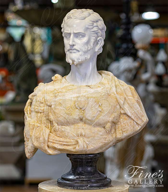 Roman Soldier in Marble and Onyx