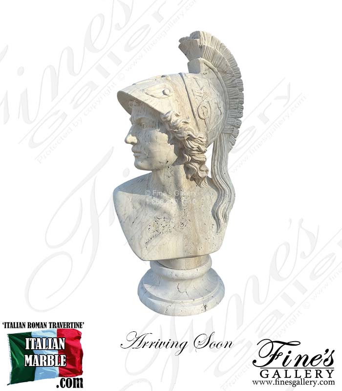 Alexander the Great Marble Bust in Italian Ivory