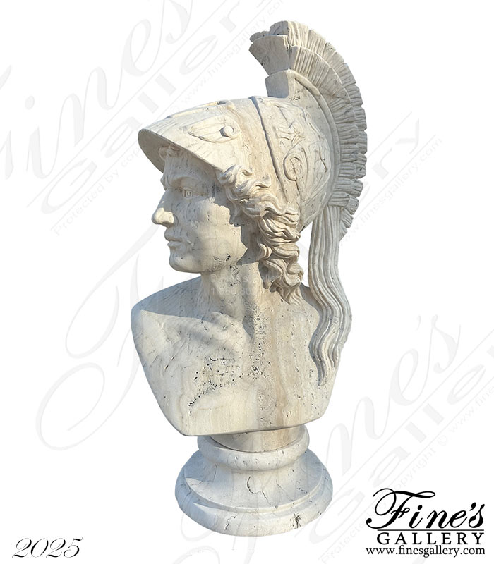 Alexander the Great Marble Bust in Italian Ivory