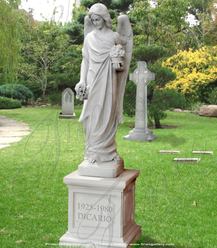 Angel Statuary Marble Memorial