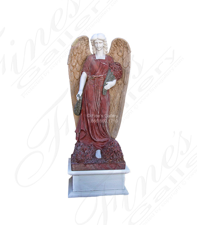 Angel Red Marble Memorial