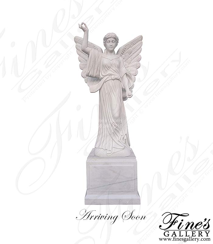 Angel with Trumpet Marble Monument