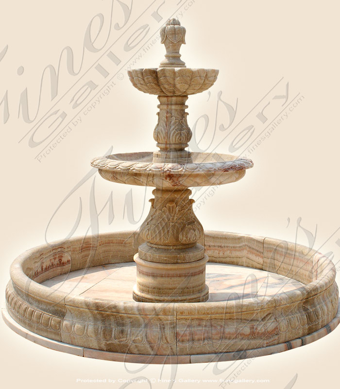 Double Tier Marble Fountain