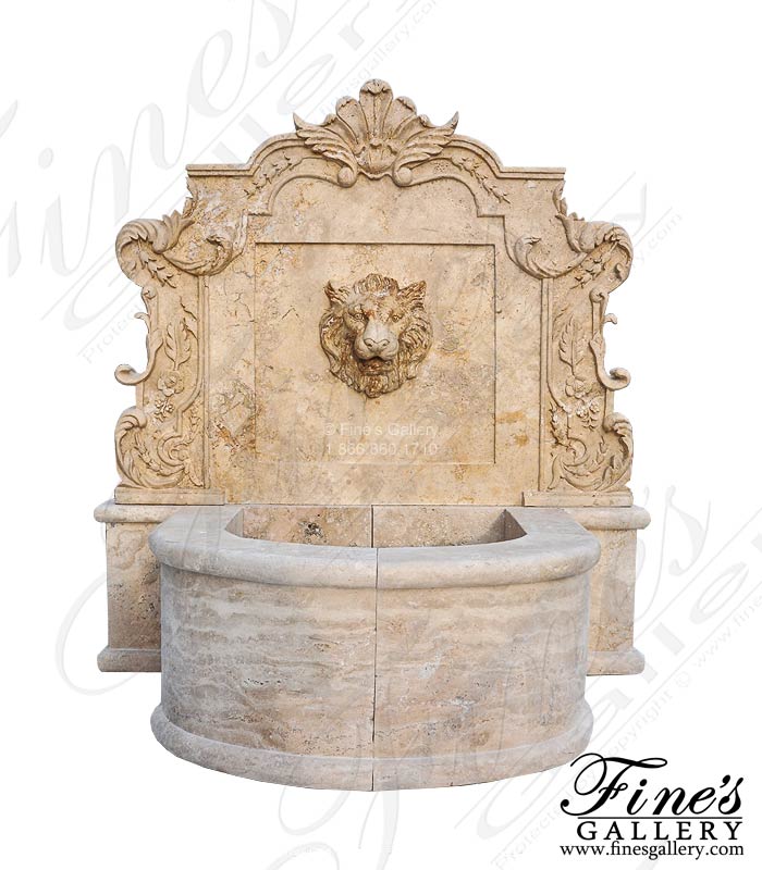 Old World Lion Head Wall Fountain