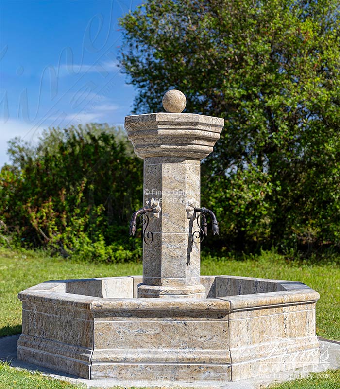 French Countryside Fountain in Granite