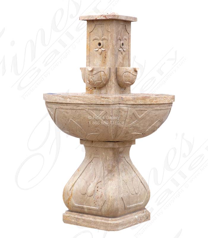 Fleur De Lis Marble Fountain