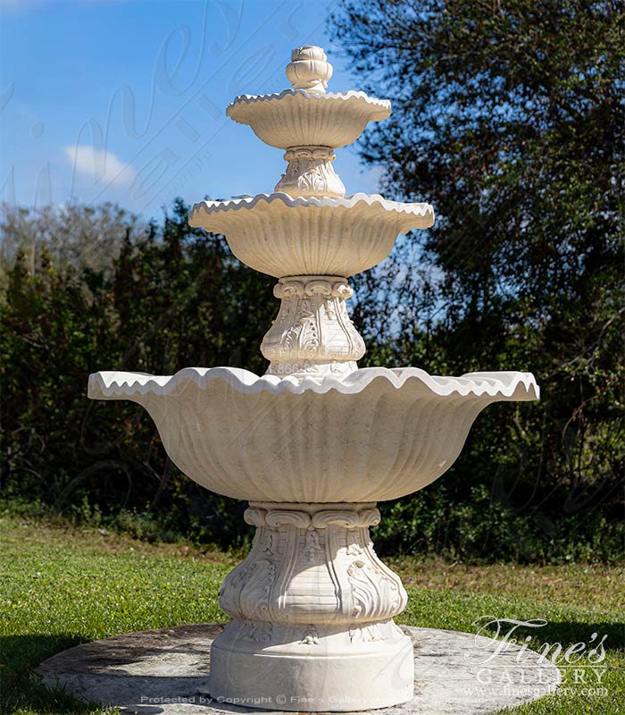 Refined Light Cream Marble Fountain