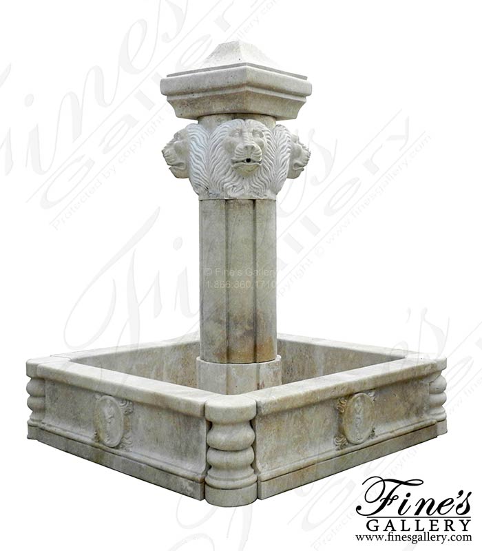 Italian Villa Travertine Fountain