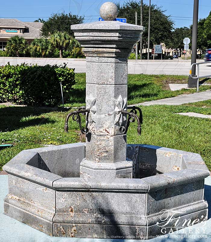 Rustic Italian Villa Granite Fountain