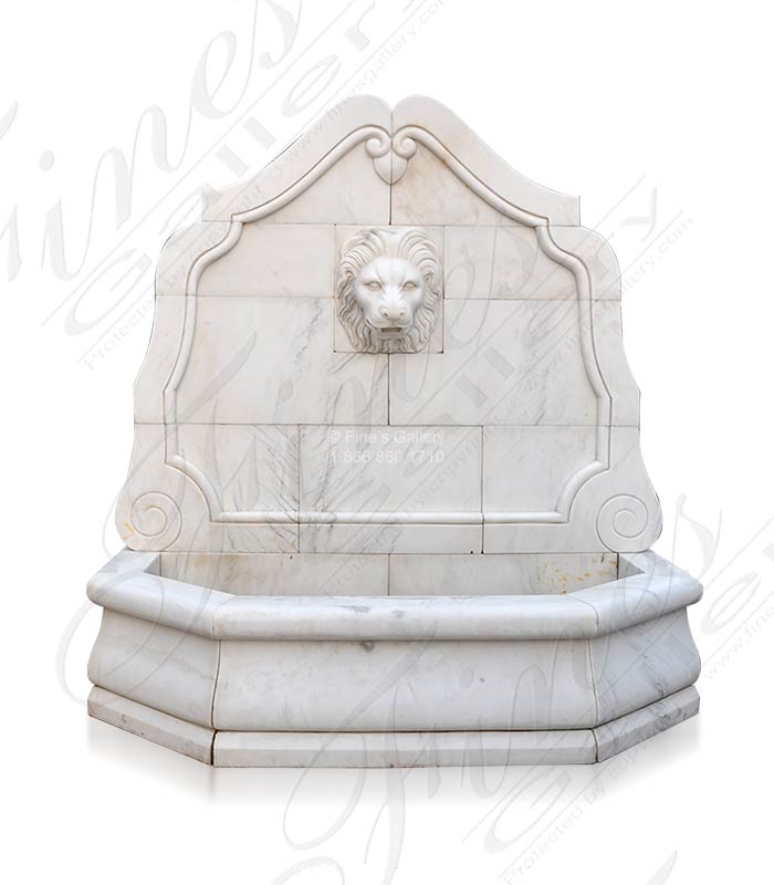 Apuan Alps White Marble Wall Fountain