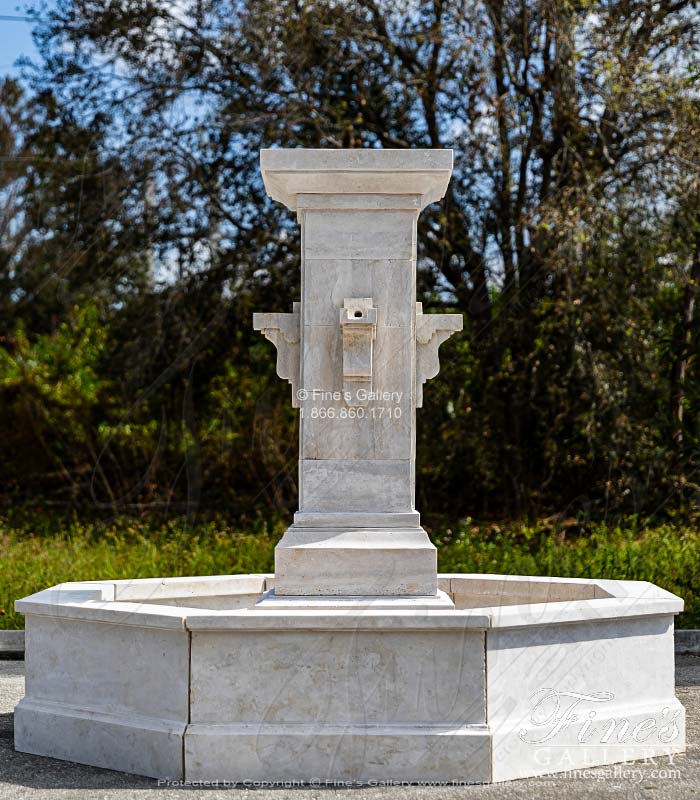 Coastal Fountain in Italian Roman Travertine