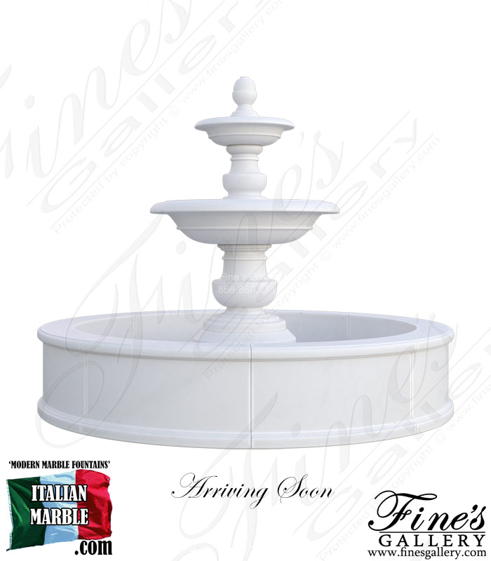 Contemporary Classic Fountain in Statuary Marble