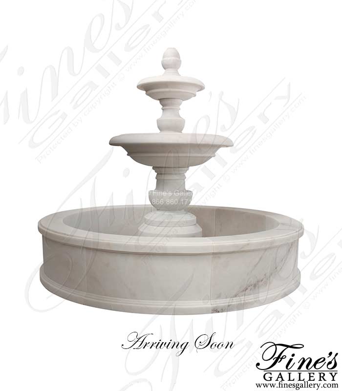 Contemporary Classic Fountain in Statuary Marble