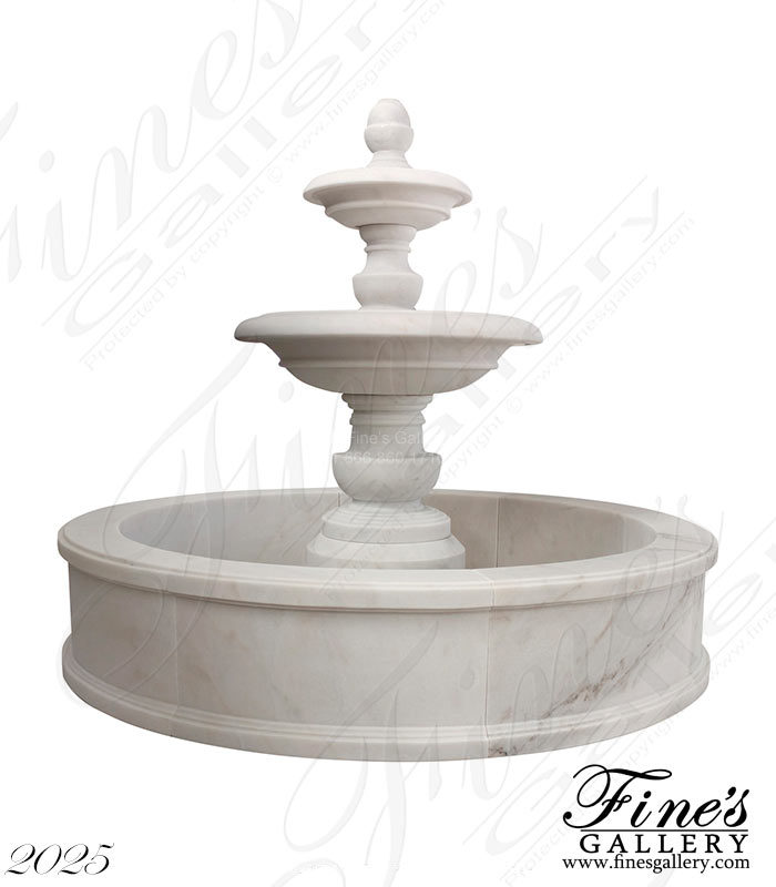 Contemporary Classic Fountain in Statuary Marble