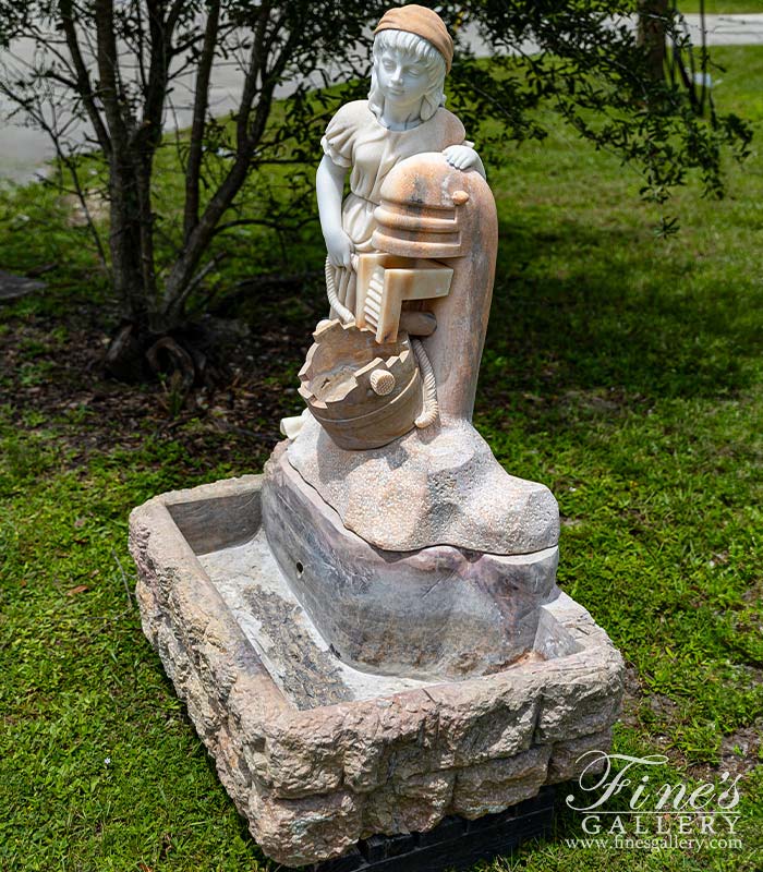 Young Girl at Well in Marble