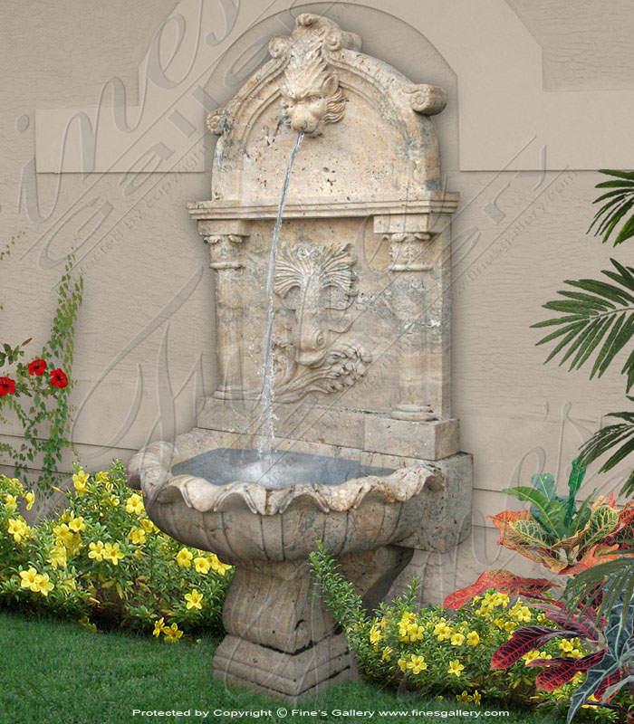 Lion and Fish Wall Fountain