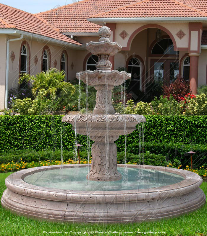 Lavish Leaf Pedestal Fountain