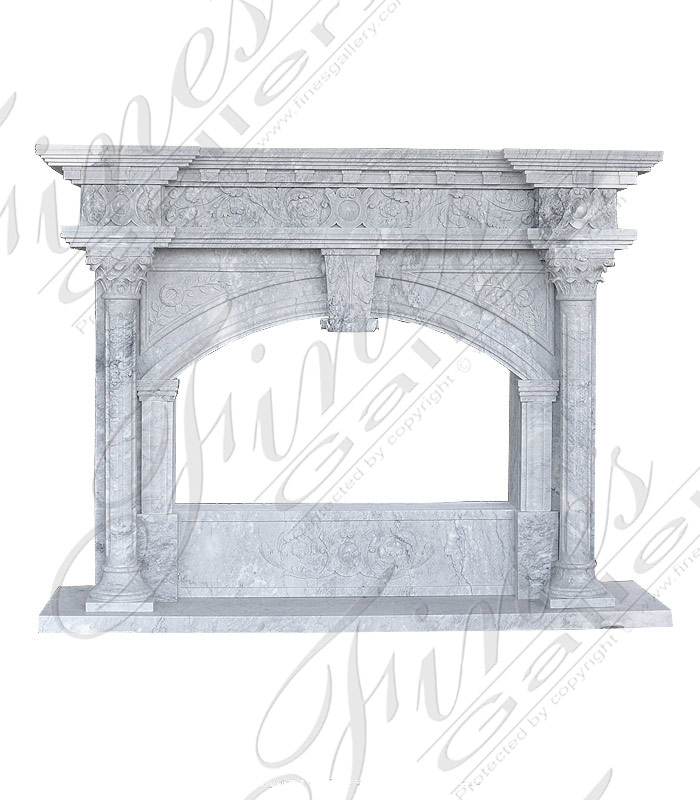 Bluish Gray Marble Mantel