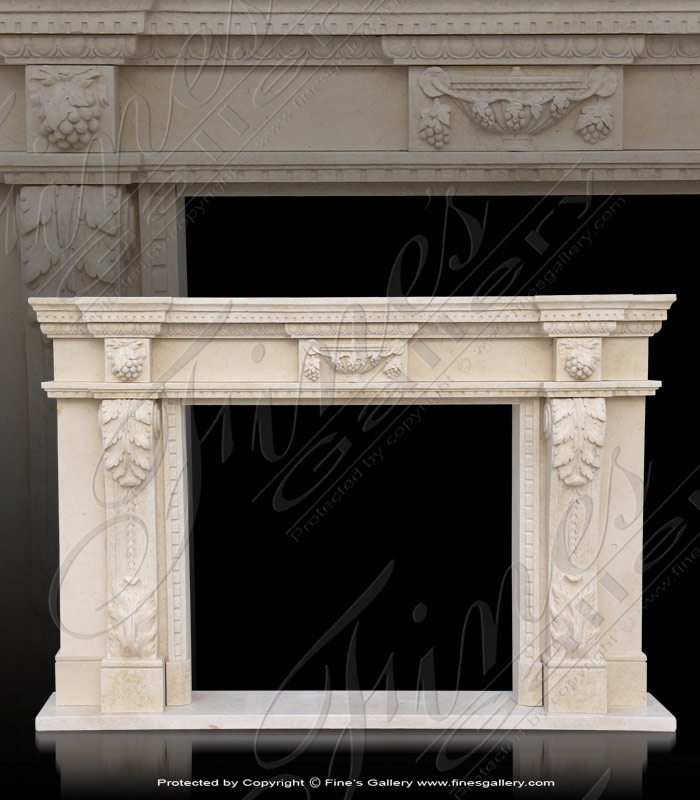 Cream Marble Fireplace