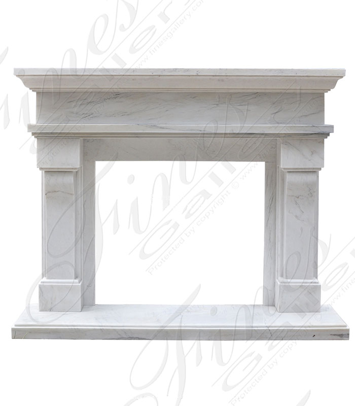 Transitional White Marble Fire
