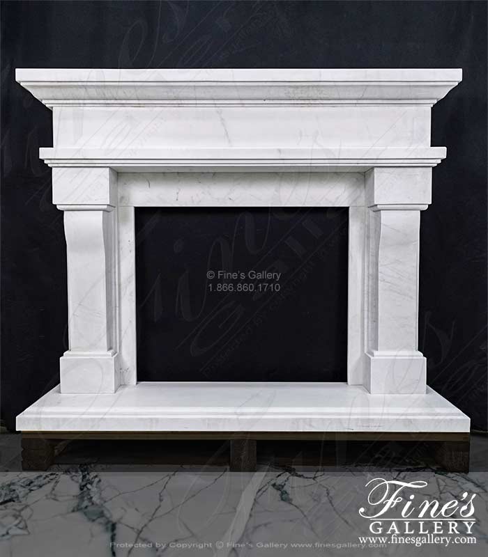 Transitional White Marble Fire