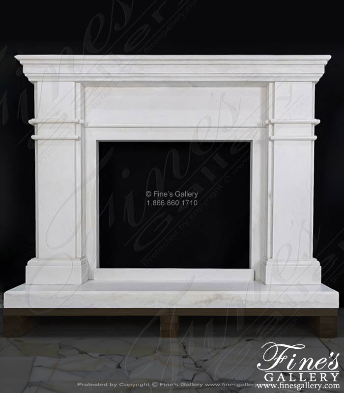 Contemporary Statuary White Mantel