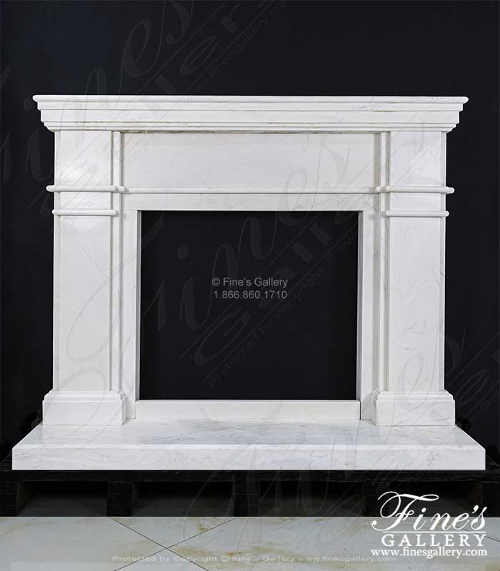 Contemporary Statuary White Mantel