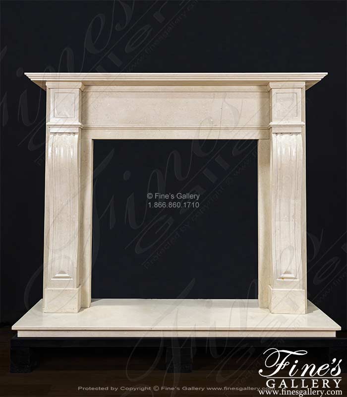 A Classic Mantel in Crema Marfil Marble 