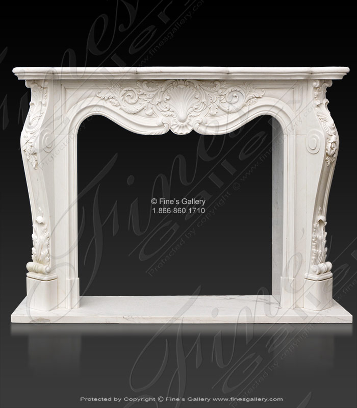 Statuary White Marble Fireplac