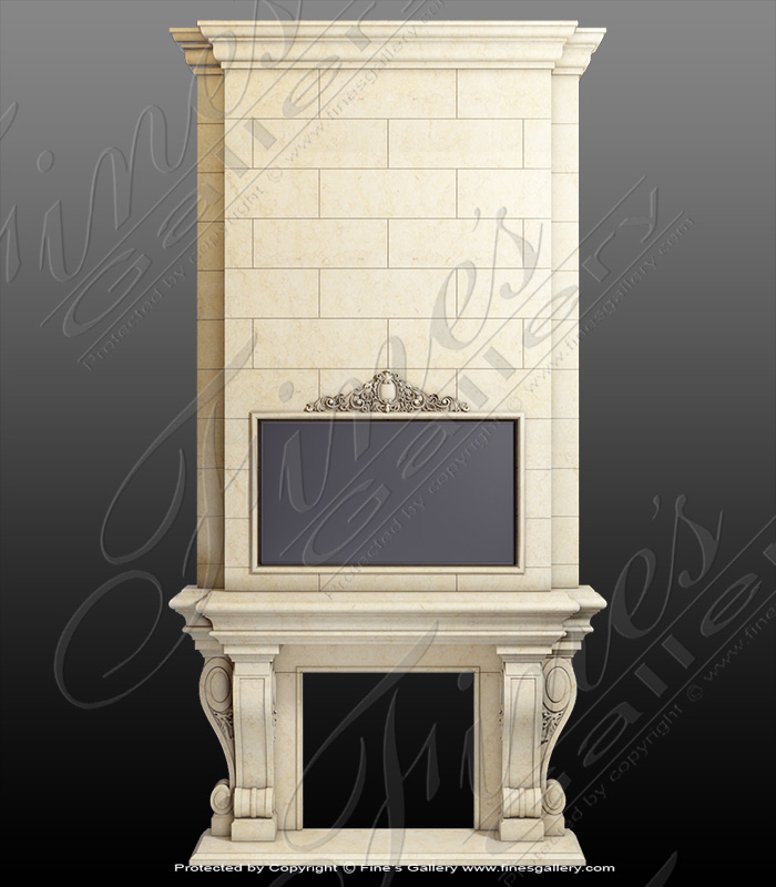 Estate Overmantel in Cream Mar