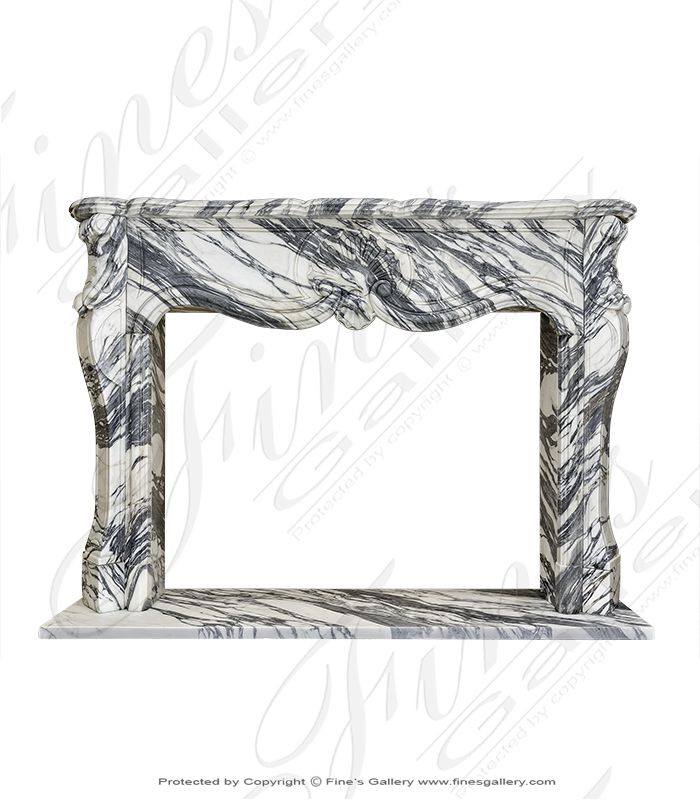 Exotic Arabescato Marble Mantel