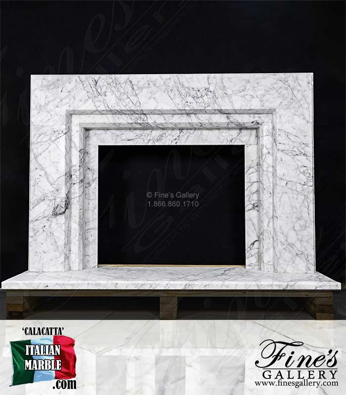 Modern Italian Calacatta Marble Surround 