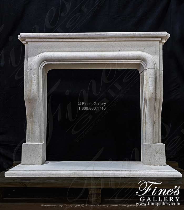 French Limestone Fireplace Mantel